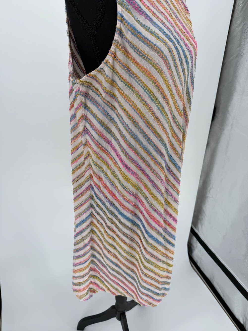 Lou & Grey Textured‎ Multi-Color Slub Stripe Shift Dress L - Picture 8 of 11
